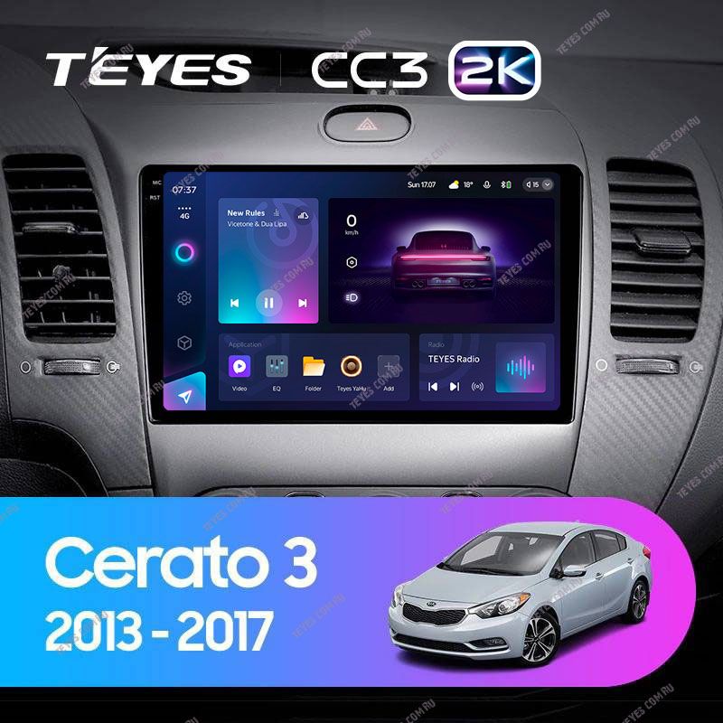 Штатная магнитола Teyes CC3 2K 4/64 Kia Cerato 3 YD (2013-2017) F1 Тип-AB