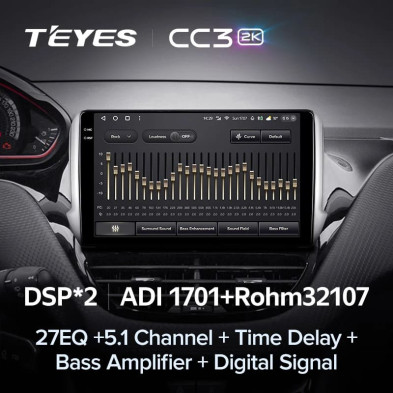 Штатная магнитола Teyes CC3 2K 4/64 Peugeot 2008 (2013-2020)
