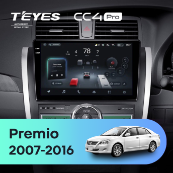 Штатная магнитола Teyes CC4 Pro 12/256 Toyota Premio (T260) (2007-2016) Правый руль