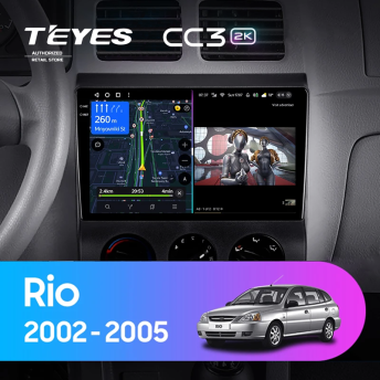 Штатная магнитола Teyes CC3 2K 4/32 Kia Rio 1 (2002-2005)