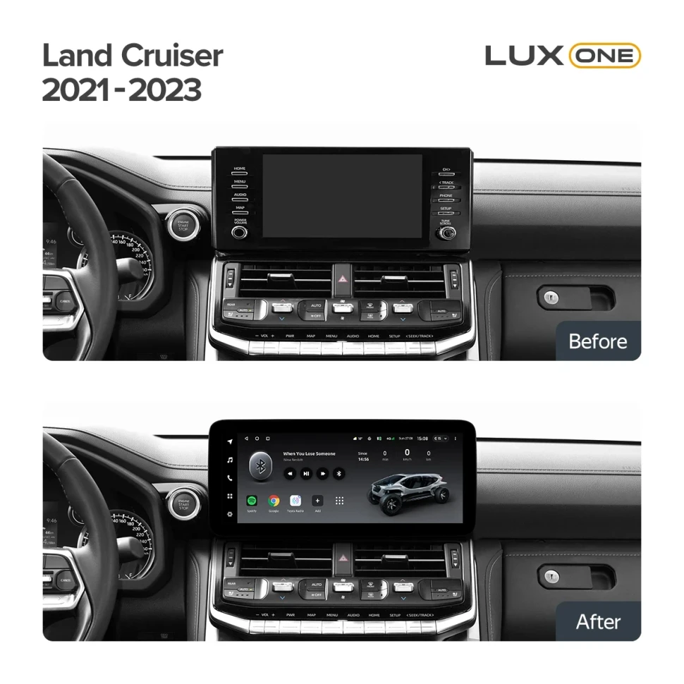 Переходная рамка Toyota Land Cruiser 300 (2021-2023) F1 (12,3")