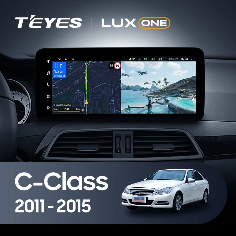 Штатная магнитола Teyes LUX ONE 6/128 Mercedes-Benz C-Class W204 C204 S204 (NTG 4.5) (2011-2015) Universal