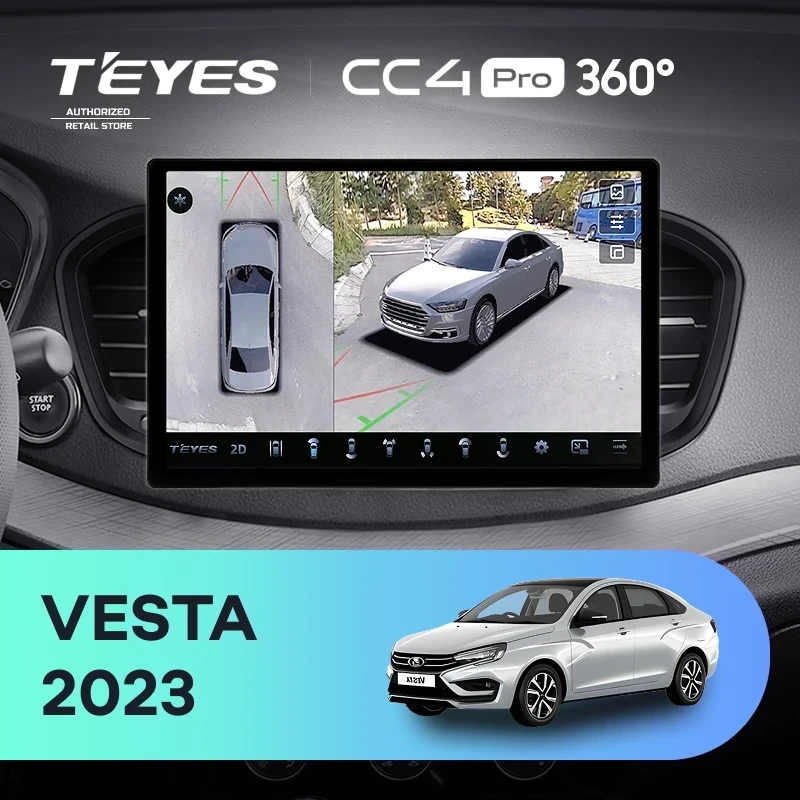 Штатная магнитола Teyes CC4 Pro 360 12/256 Lada Vesta (2023-2026) F2 Тип-A (11")