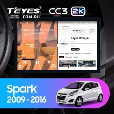 Штатная магнитола Teyes CC3 2K 6/128 Chevrolet Spark M300 (2009-2016) F1 (13")