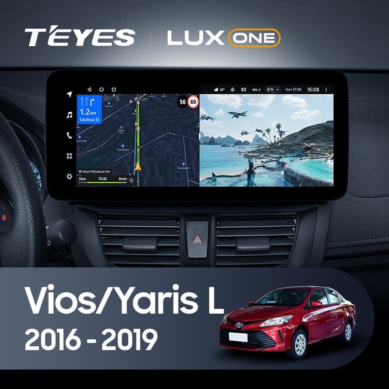 Штатная магнитола Teyes LUX ONE 6/128 Toyota Vios Yaris L (2016-2019)
