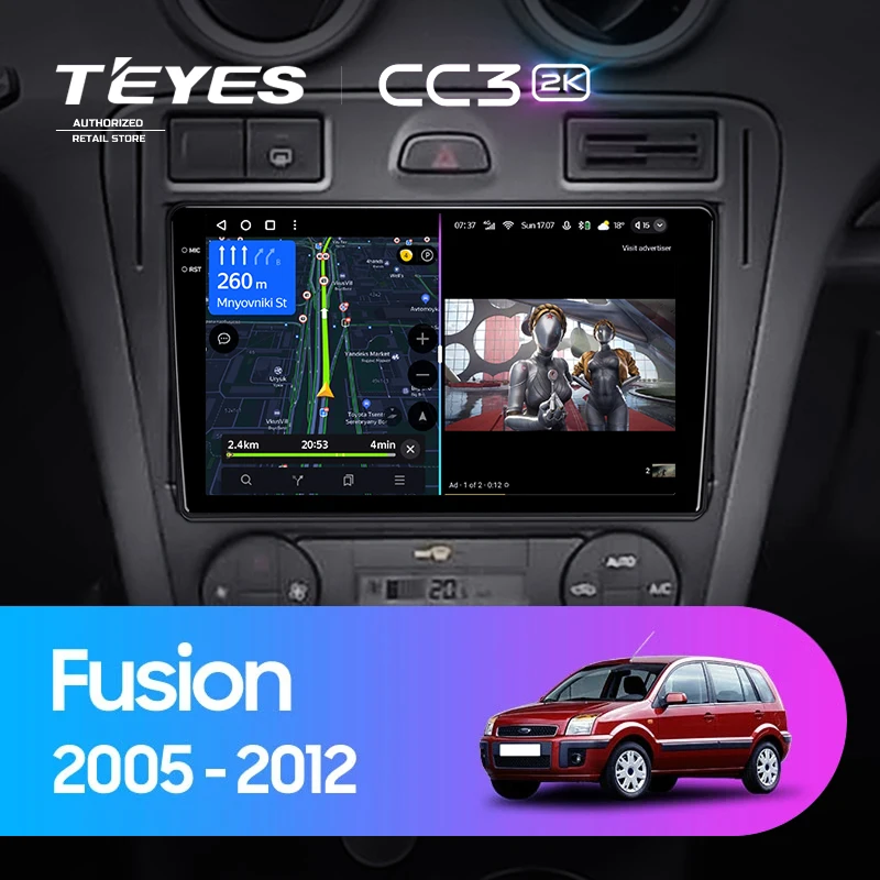 Штатная магнитола Teyes CC3 2K 6/128 Ford Fusion 1 (2005-2012)