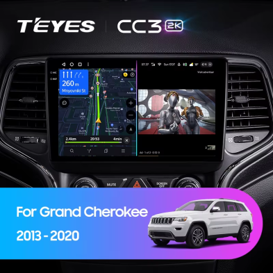 Штатная магнитола Teyes CC3 2K 6/128 Jeep Grand Cherokee WK2 (2013-2020) F2