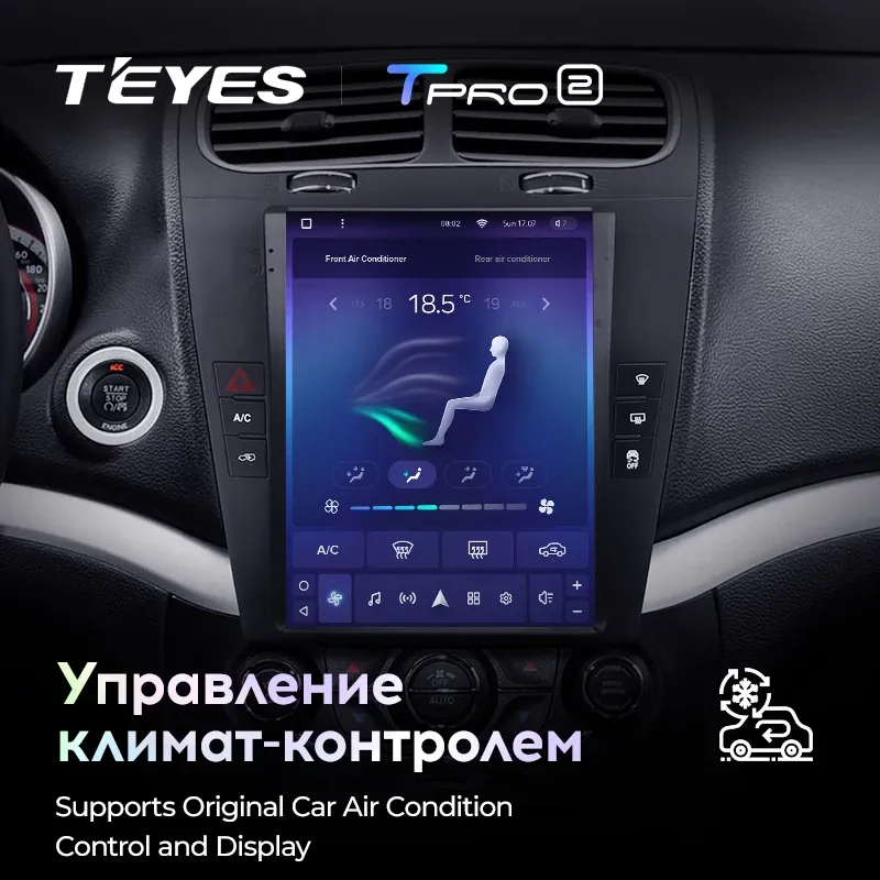 Штатная магнитола Tesla style Teyes TPRO 2 4/32 Dodge Journey JC (2011-2020)