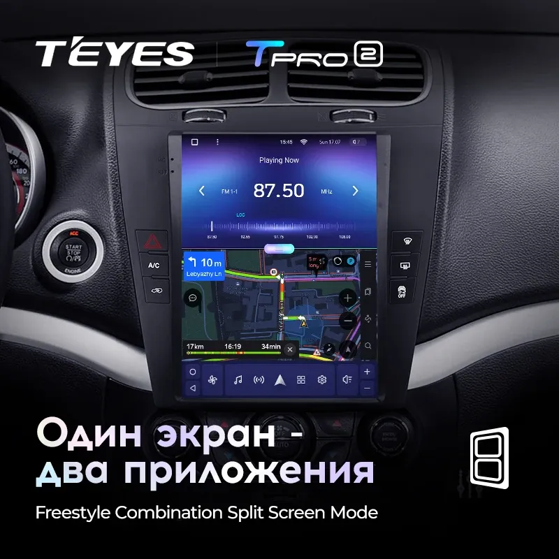 Штатная магнитола Tesla style Teyes TPRO 2 4/32 Dodge Journey JC (2011-2020)