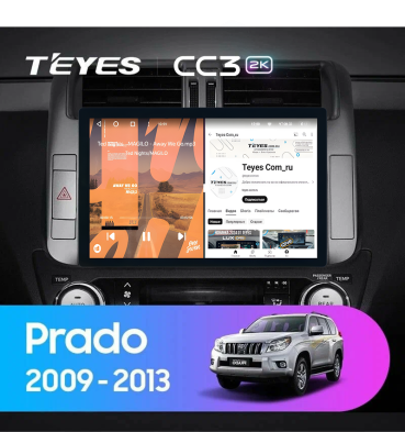 Штатная магнитола Teyes CC3 2K 4/32 Toyota Land Cruiser Prado 150 (2009-2013) F2 Тип-A (13")