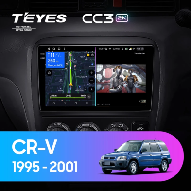 Штатная магнитола Teyes CC3 2K 4/64 Honda CR-V (1995-2001)