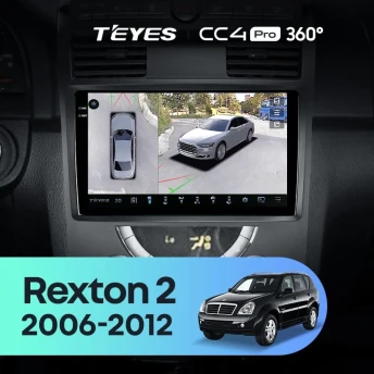 Штатная магнитола Teyes CC4 Pro 360 8/128 SsangYong Rexton Y250 2 (2006-2012)