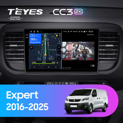 Штатная магнитола Teyes CC3 2K 6/128 Peugeot Expert (2016-2025)