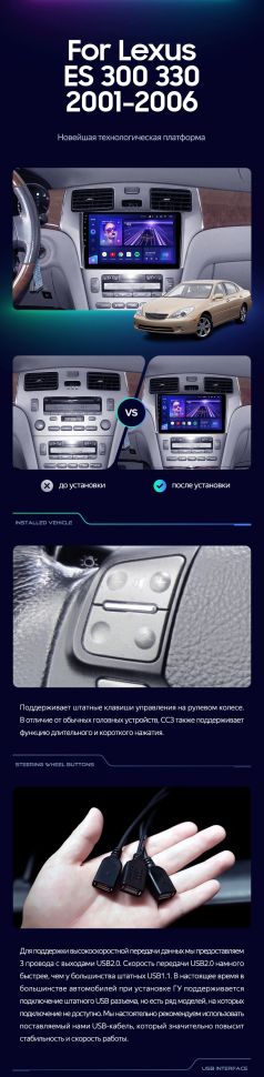 Штатная магнитола Teyes CC3 4/32 Lexus CT CT200 CT200h (2010-2018)