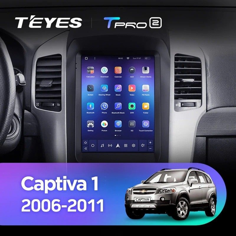Штатная магнитола Tesla style Teyes TPRO 2 4/32 Chevrolet Captiva (2006-2011) Тип-A