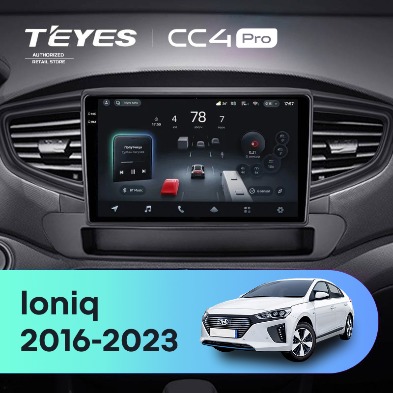 Штатная магнитола Teyes CC4 Pro 8/128 Hyundai Ioniq AE (2016-2023) Тип-B