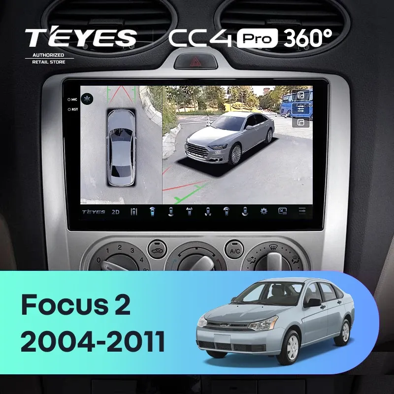Штатная магнитола Teyes CC4 Pro 360 12/256 Ford Focus 2 Mk 2 (2004-2011) F2