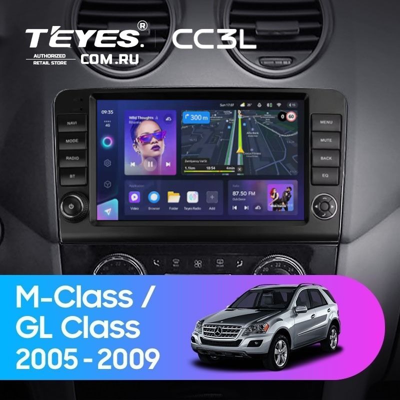 Штатная магнитола Teyes CC3L 4/32 Mercedes-Benz ML-Class X164 (2005-2009) F2