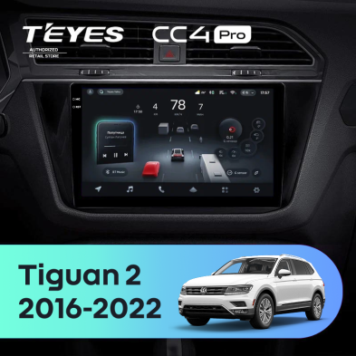 Штатная магнитола Teyes CC4 Pro 12/256 Volkswagen Tiguan 2 (2016-2022) Тип-B