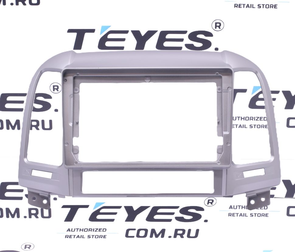 Переходная рамка Hyundai Santa Fe 2 (2006-2012) (Серебро) (9")