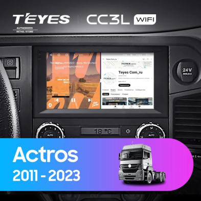 Штатная магнитола Teyes CC3L WiFi 2/32 Mercedes-Benz Actros (2011-2023)