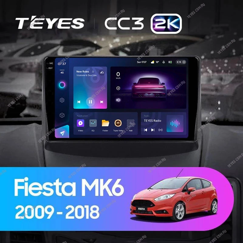 Штатная магнитола Teyes CC3 2K 4/32 Ford Fiesta 6 (2009-2018) F1 Тип-B