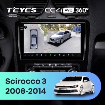 Штатная магнитола Teyes CC4 Pro 360 8/128 Volkswagen Scirocco (2008-2014) F1