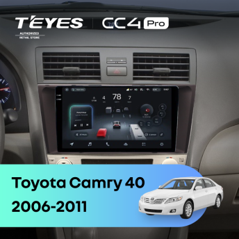 Штатная магнитола Teyes CC4 Pro 12/256 Toyota Camry 6 XV 40 (2006-2011) F3 (черная)