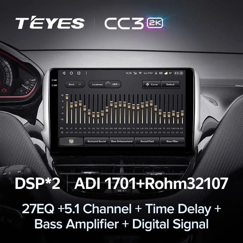 Штатная магнитола Teyes CC3 2K 4/64 Peugeot 208 (2013-2020)