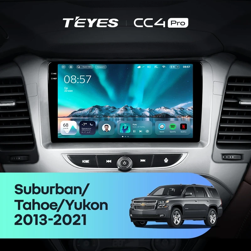 Штатная магнитола Teyes CC4 Pro 8/128 GMC Yukon (2014-2020)