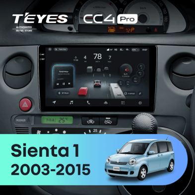 Штатная магнитола Teyes CC4 Pro 8/128 Toyota Sienta 1 (2003-2015)
