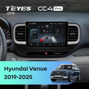 Штатная магнитола Teyes CC4 Pro 8/128 Hyundai Venue (2019-2025)