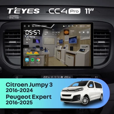 Штатная магнитола Teyes CC4 Pro 8/128 Peugeot Expert (2016-2026) (11")