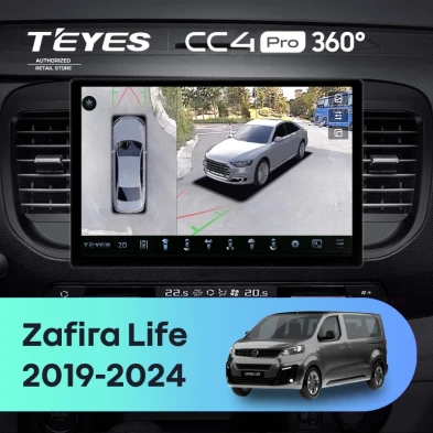 Штатная магнитола Teyes CC4 Pro 360 12/256 Opel Zafira Life (2019-2024) (13")