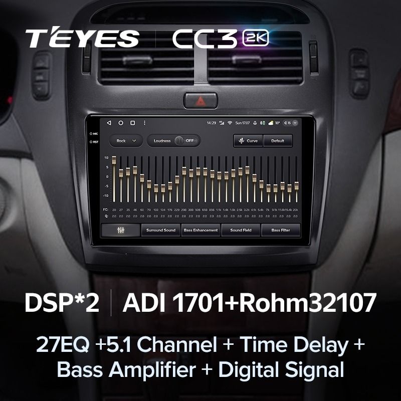Штатная магнитола Teyes CC3 2K 4/64 Toyota Celsior XF30 (2000-2006) F1