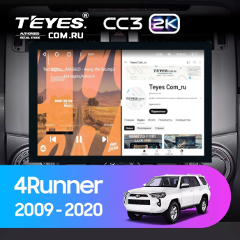 Штатная магнитола Teyes CC3 2K 4/32 Toyota 4Runner 5 N280 (2009-2020) (13")