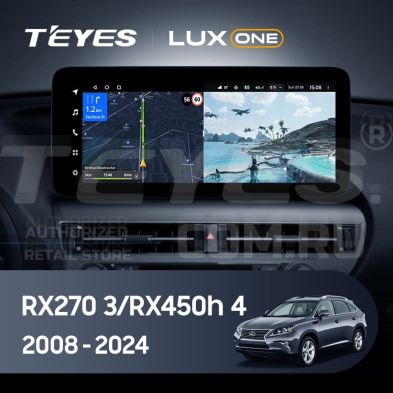 Штатная магнитола Teyes LUX ONE 4/32 Lexus RX270 3 RX450h 3 AL10 (2008-2015) Тип-D