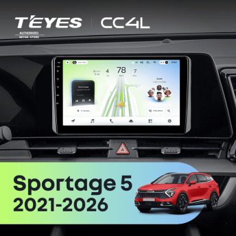 Штатная магнитола Teyes CC4L 6/64 Kia Sportage 5 (2021-2026) F2