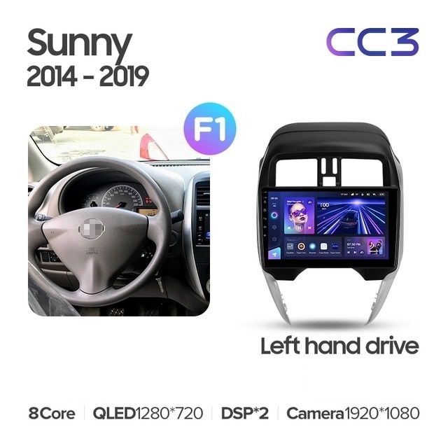 Штатная магнитола Teyes CC3 4/32 Nissan Sunny (2014-2019) F1