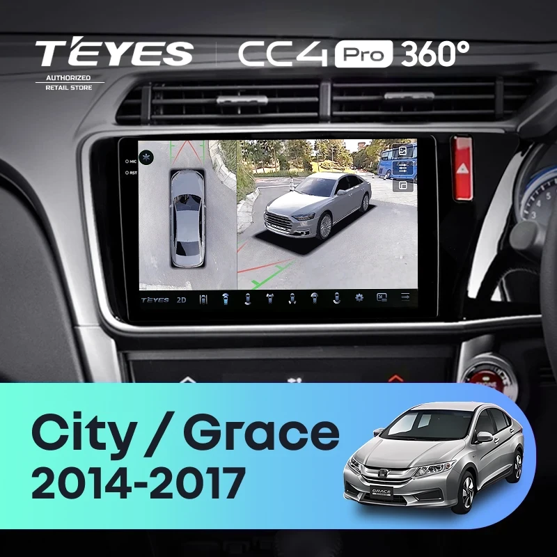 Штатная магнитола Teyes CC4 Pro 360 8/128 Honda City (2014-2017) Тип-B Правый руль