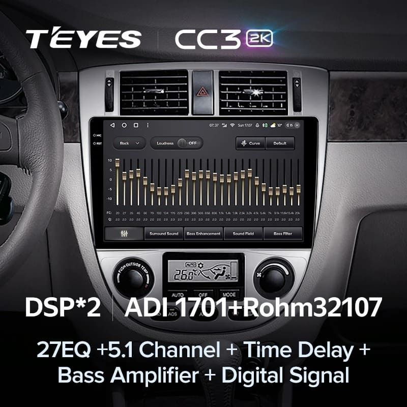 Штатная магнитола Teyes CC3 2K 4/64 Chevrolet Lacetti J200 (2004-2013) F2 Тип-A