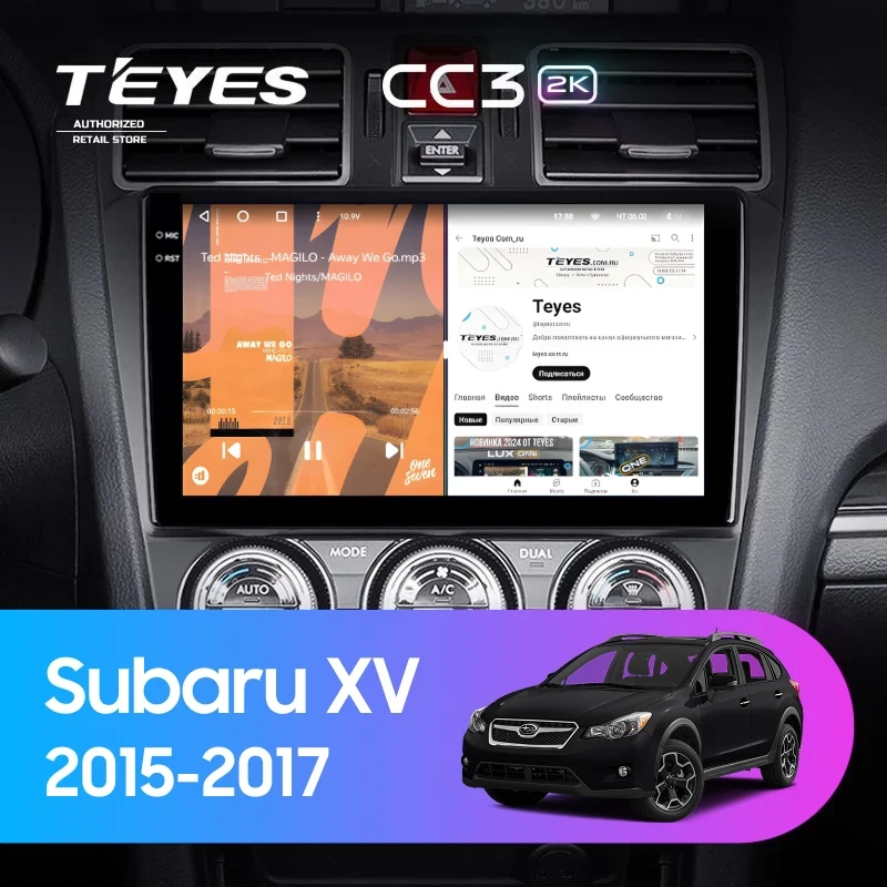 Штатная магнитола Teyes CC3 2K 360 6/128 Subaru XV (2015-2017) F1