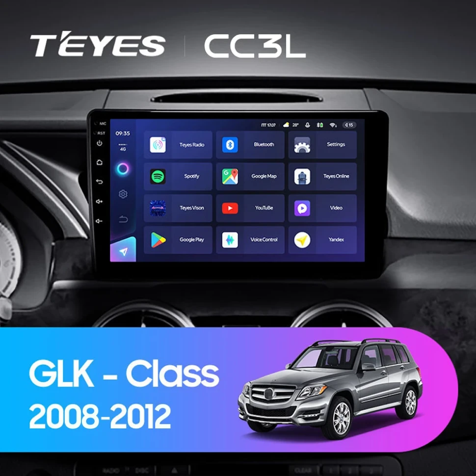 Штатная магнитола Teyes CC3L 4/32 Mercedes-Benz GLK-Class X204 (NTG 4.0) (2008-2012)