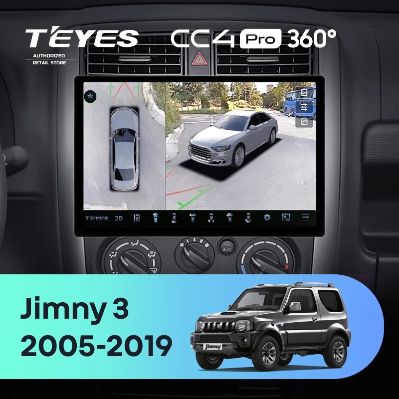 Штатная магнитола Teyes CC4 Pro 360 12/256 Suzuki Jimny 3 (2005-2019) (11")