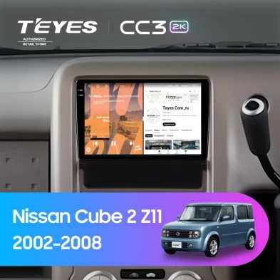 Штатная магнитола Teyes CC3 2K 4/32 Nissan Cube 2 Z11 (2002-2008)