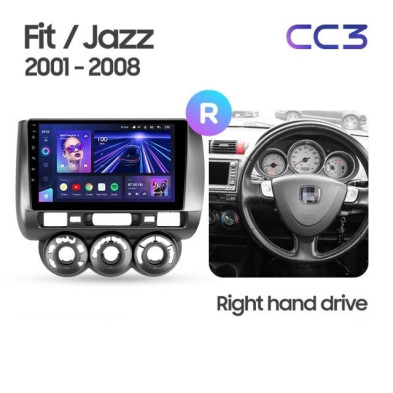 Штатная магнитола Teyes CC3 2K 360 6/128 Honda Jazz 1 (2001-2009)