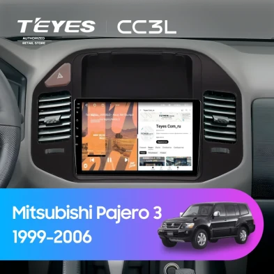 Штатная магнитола Teyes CC3L 4/64 Mitsubishi Pajero 3 (1999-2006) (черная)