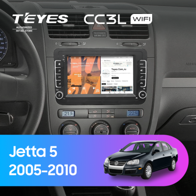 Штатная магнитола Teyes CC3L WiFi 2/32 Volkswagen Jetta 5 (2005-2010) (с кнопками) 7"
