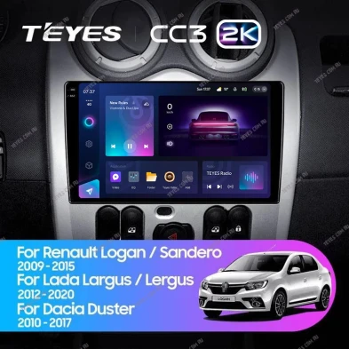 Штатная магнитола Teyes CC3 2K 4/64 Renault Logan 1 (2010-2015)