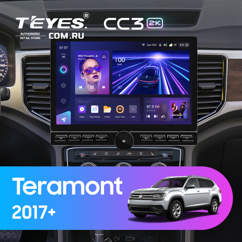 Штатная магнитола Teyes CC3 2K 4/32 Volkswagen Teramont 2017+